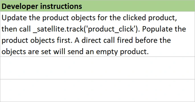 One Developer instructions cell, a few lines of plain English.